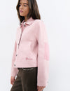 Baumwolljacke mit Ellbogenpatches und Streifen