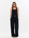 Pantalón cintura ancha rayas