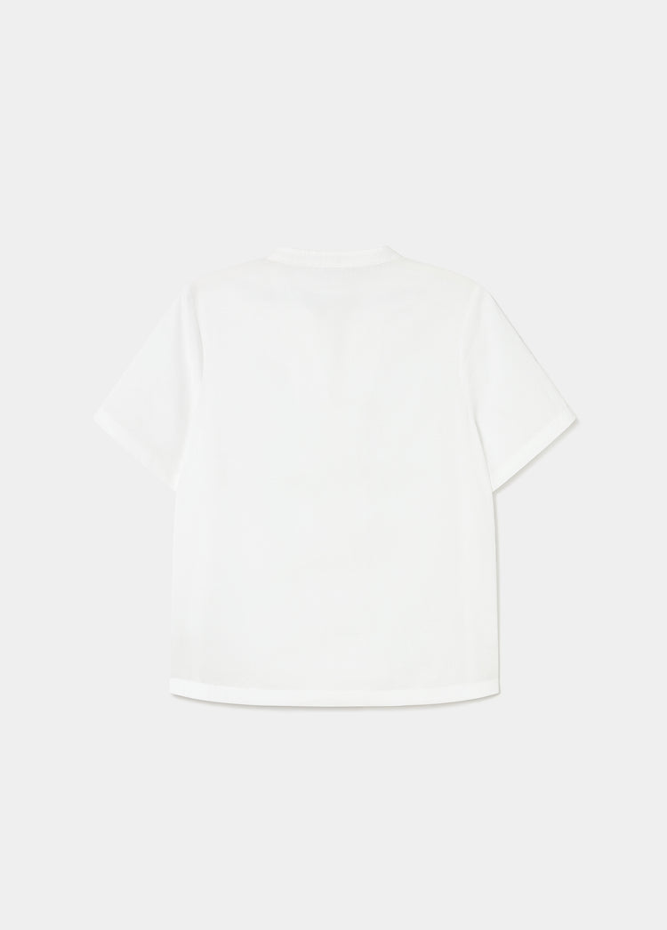 Short sleeve blouse with Japanese detail