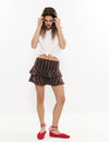 Short skirt with ruffles