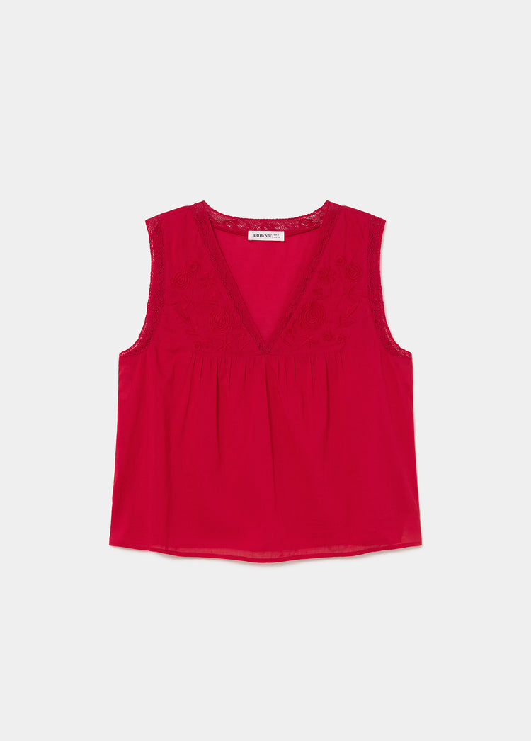 Lace strap blouse