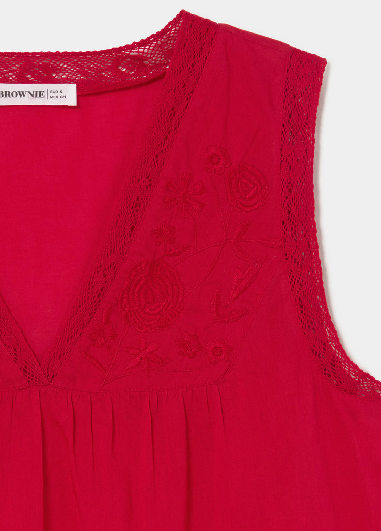Lace strap blouse