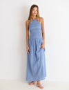 Vestido halter engomado
