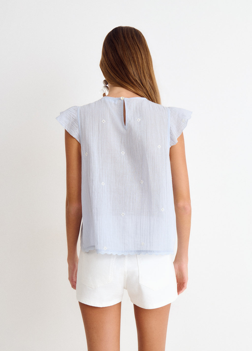 Smock embroidered blouse