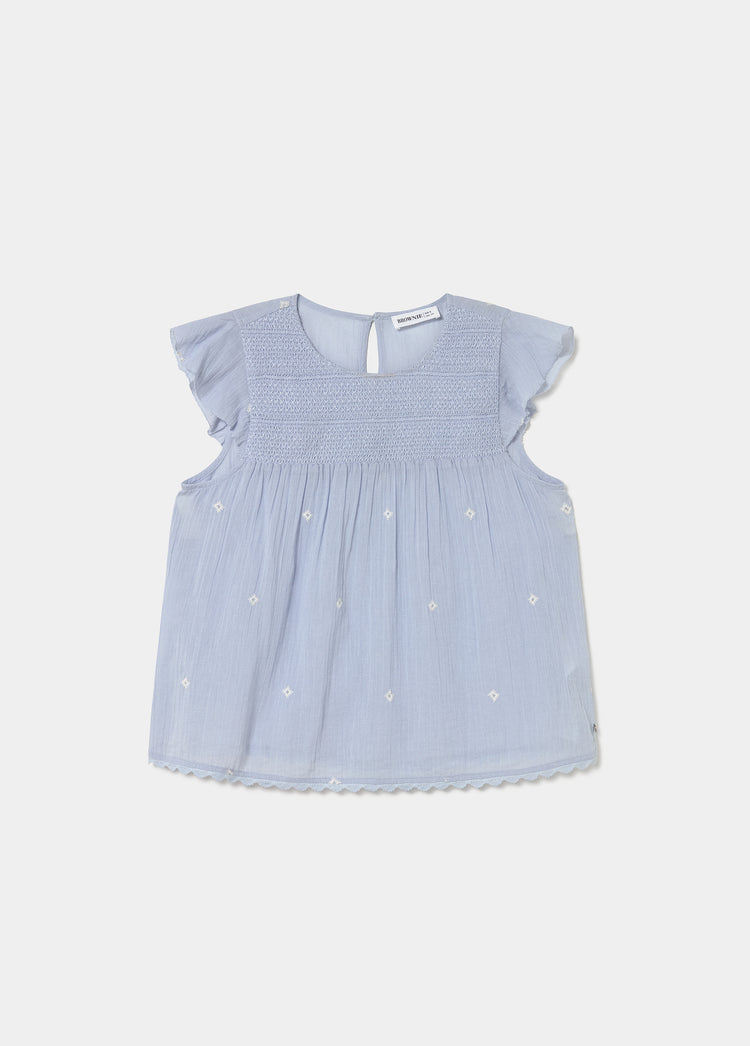 Smock embroidered blouse