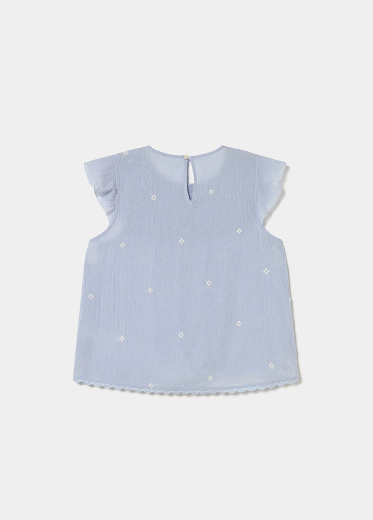 Smock embroidered blouse