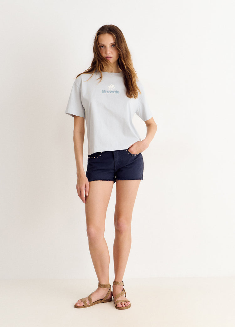 Short met sterstuds