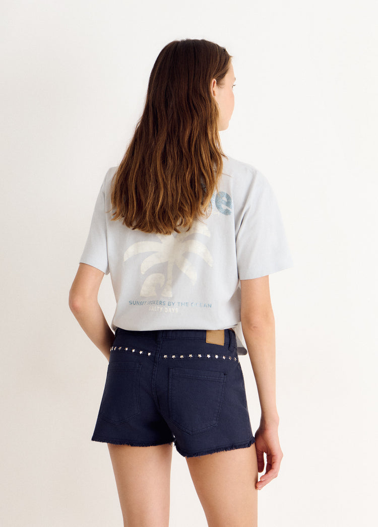 Short met sterstuds