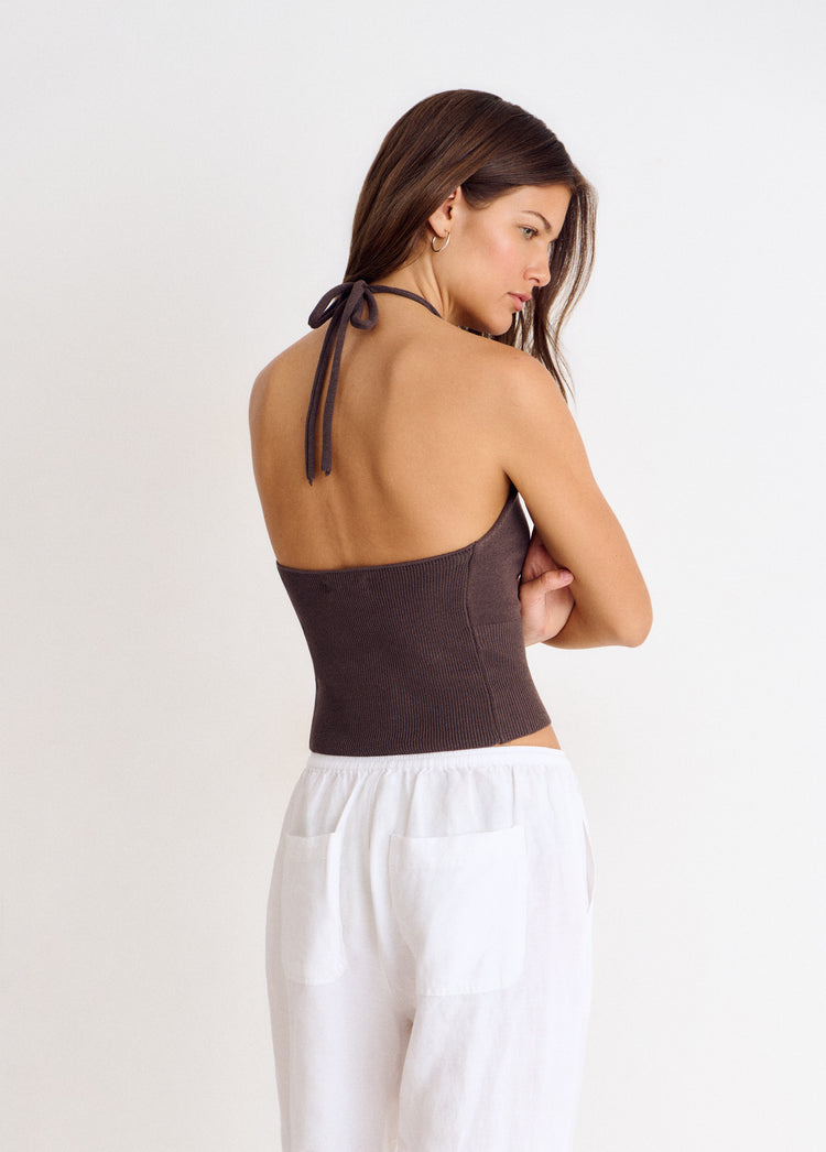 Top halter all’uncinetto