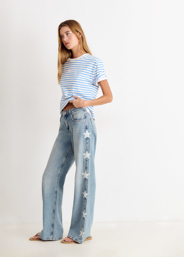Jeans met sterren aan de zijkant