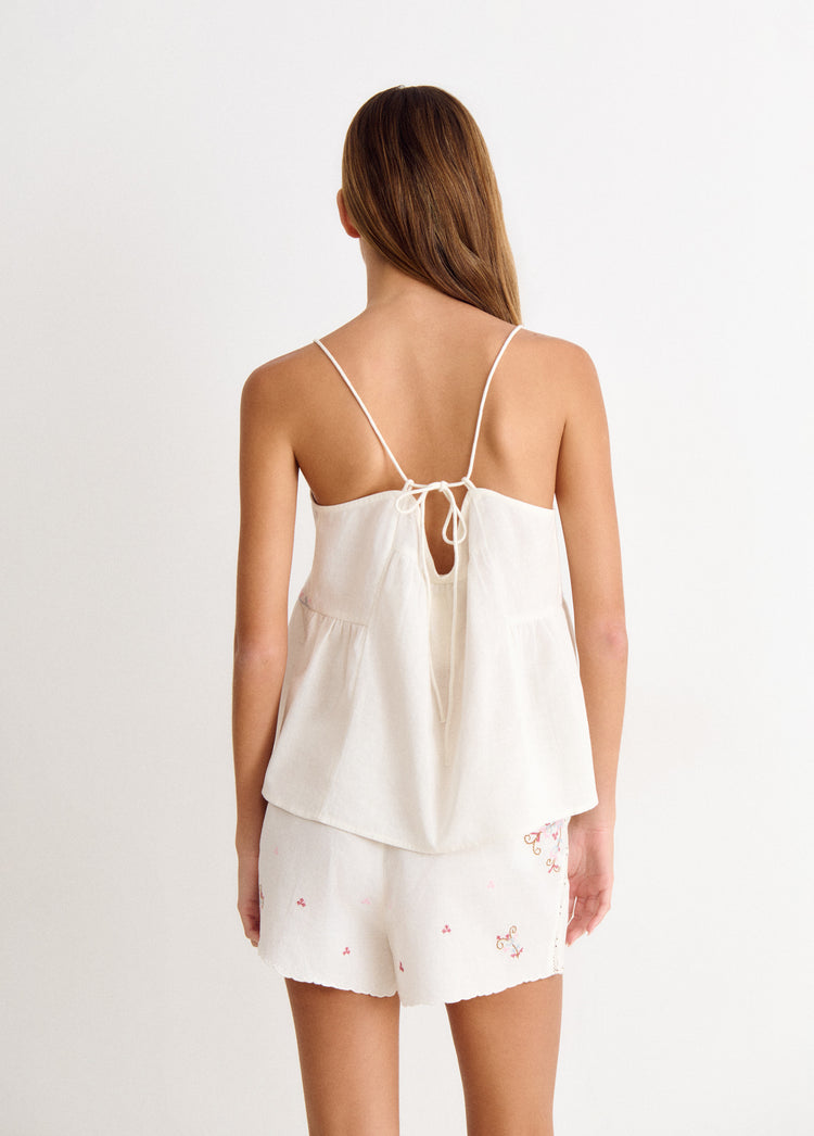 Cross-stitch strap top