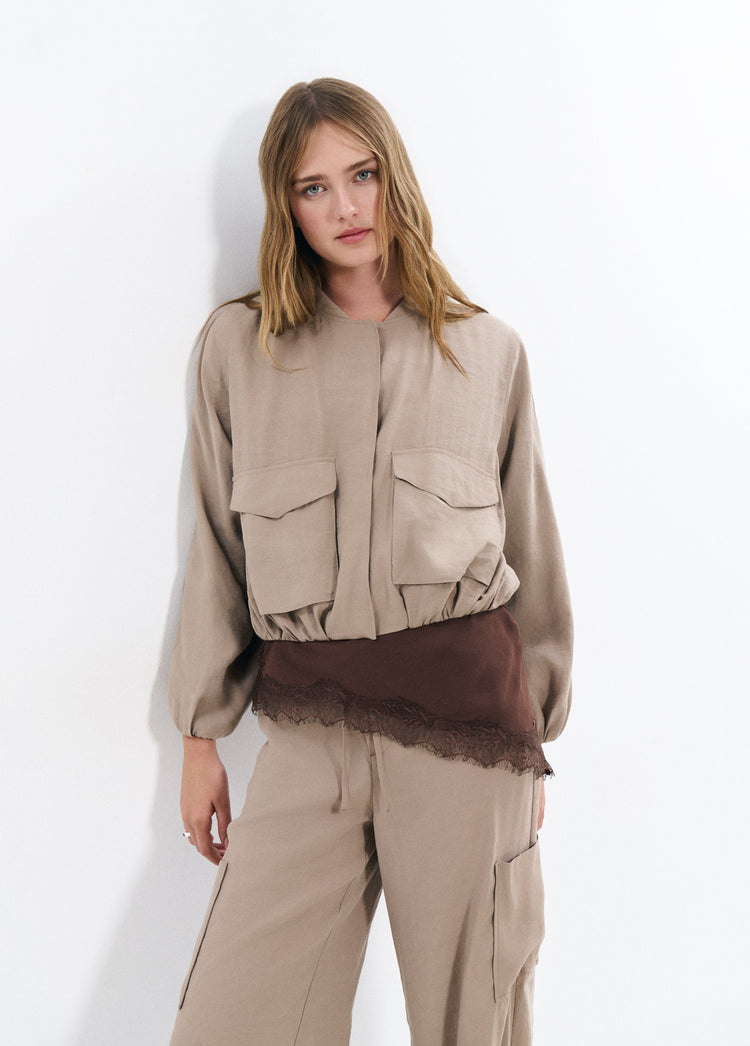 Flowy bomber jacket