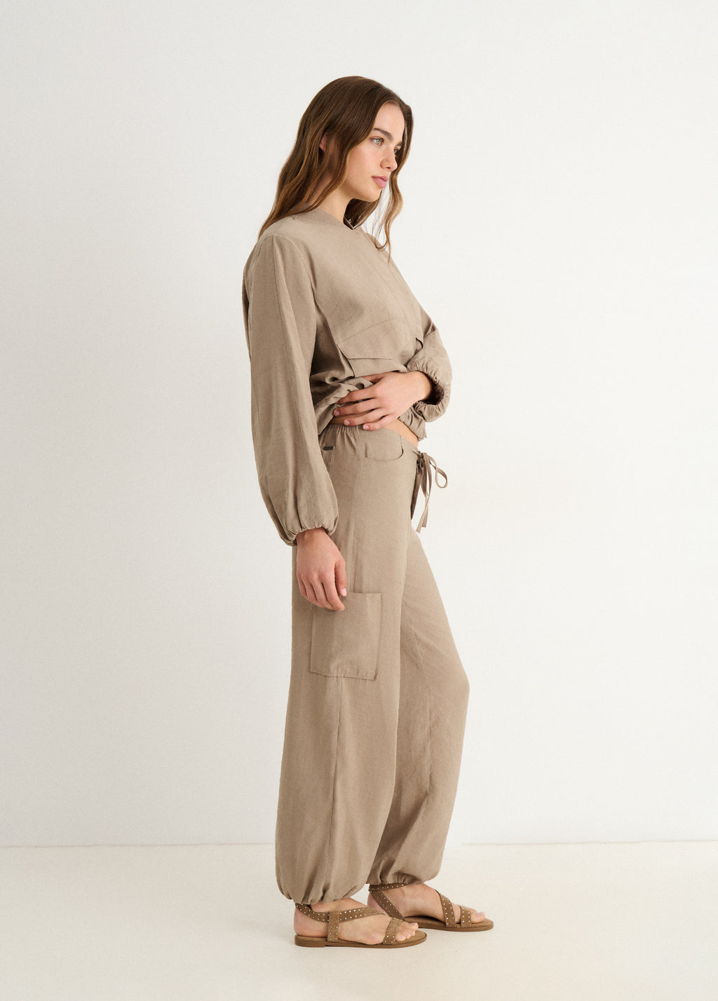 Pantalón fluido bombacho