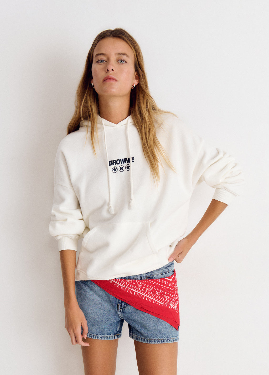Hoodie with puppies print