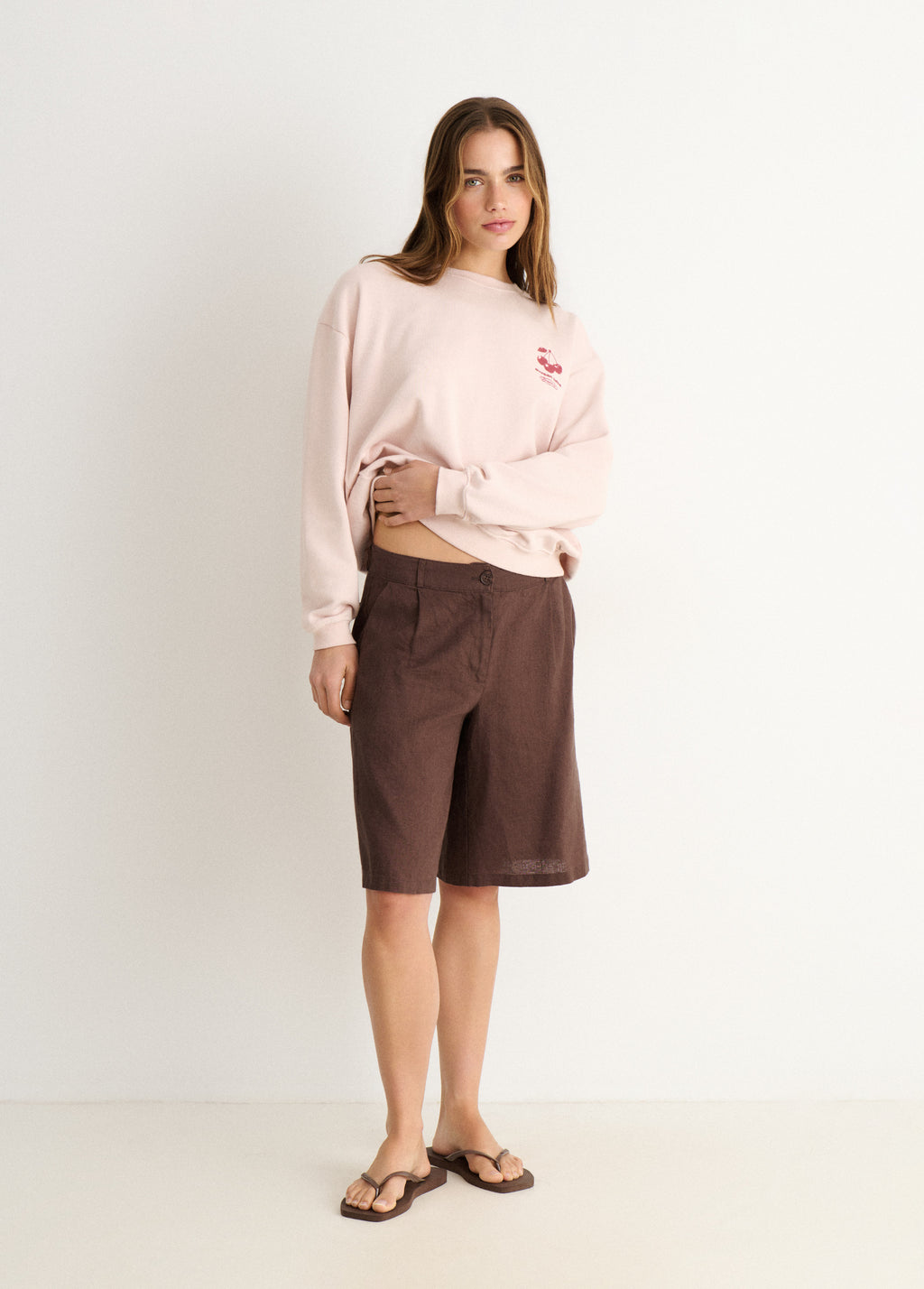 Glitter print sweatshirt