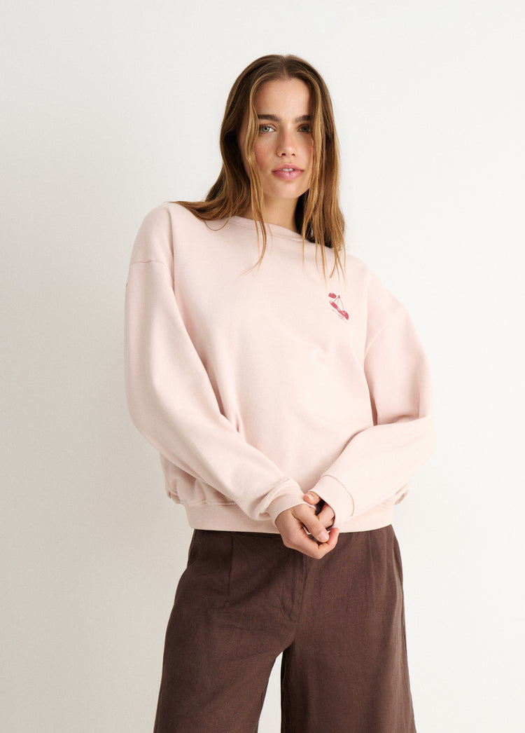 Sweatshirt met glitterprint