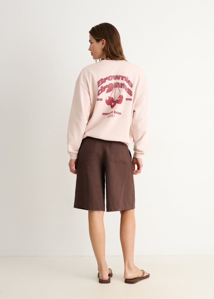 Sweatshirt met glitterprint