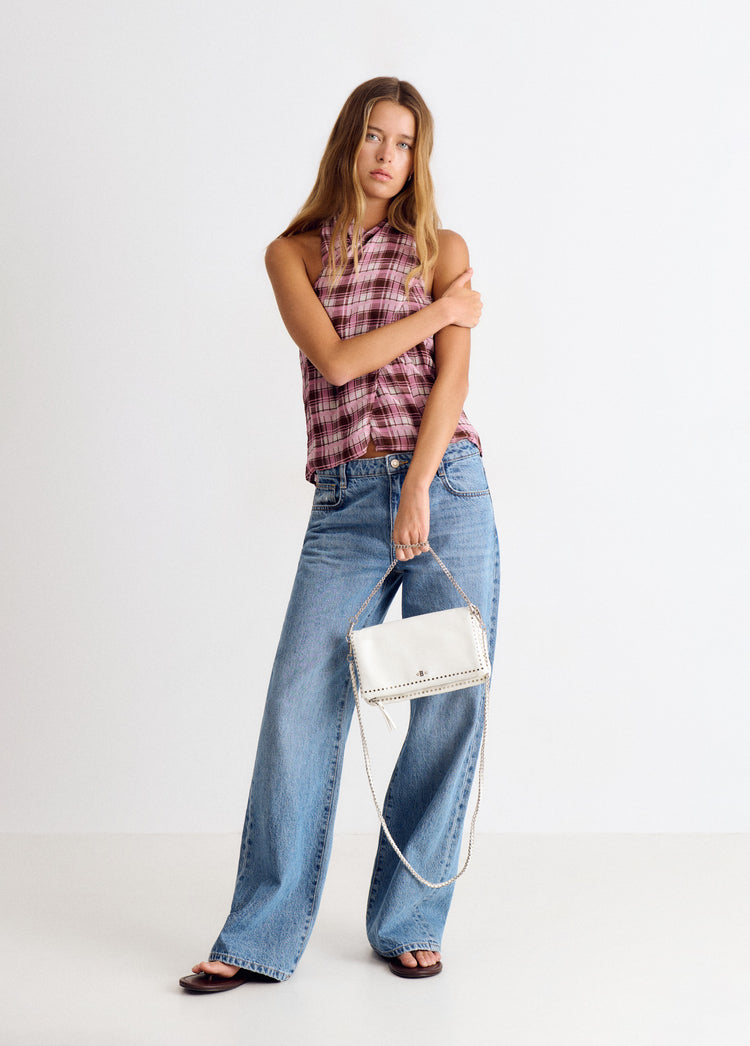 Bolso solapa tachitas