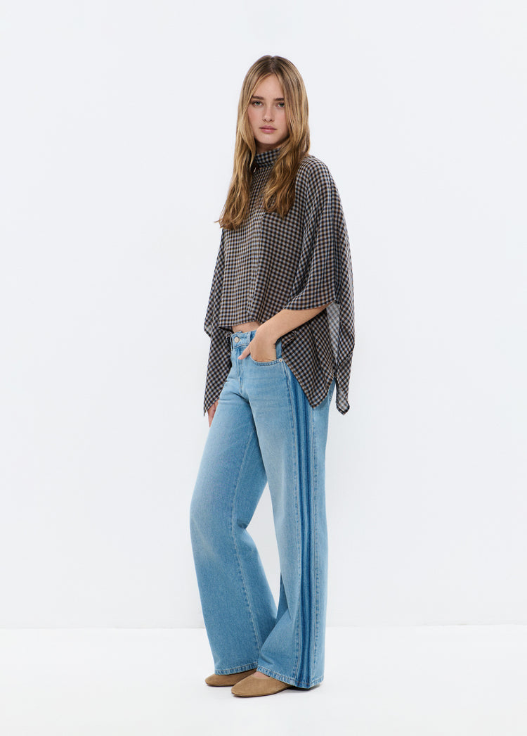 Jeans met zijband