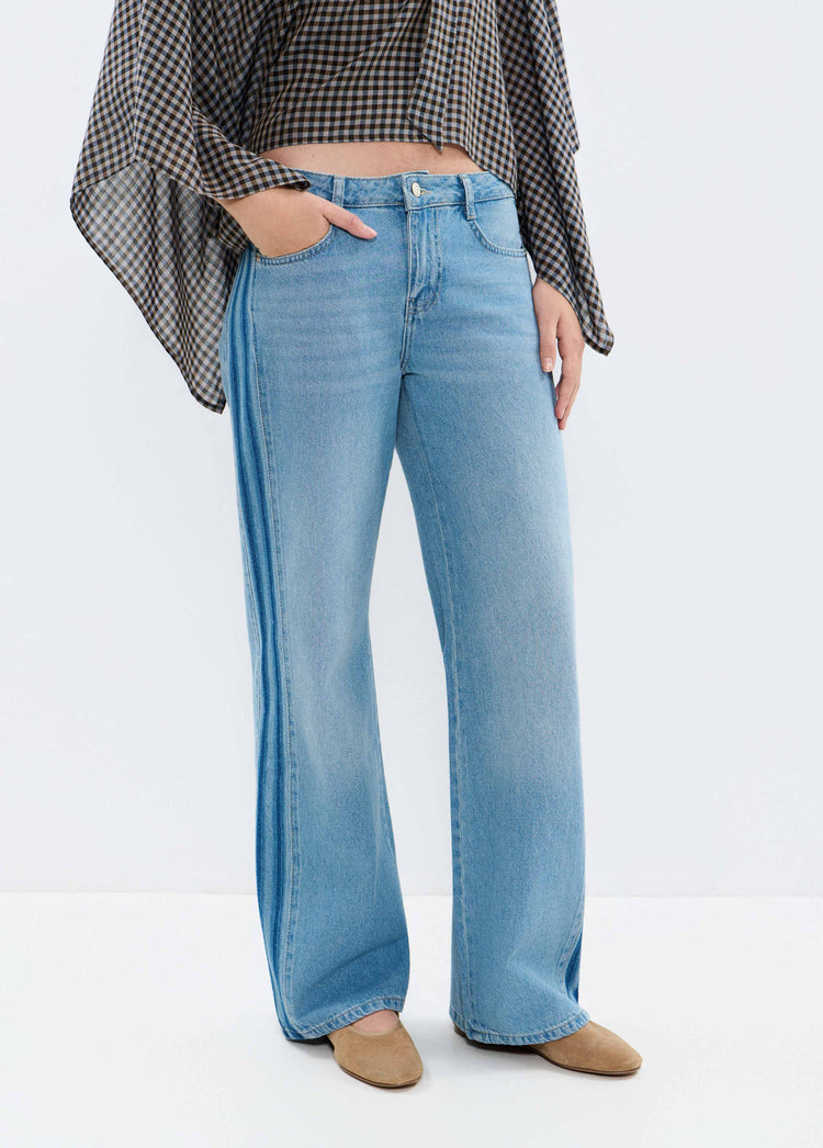 Jeans met zijband