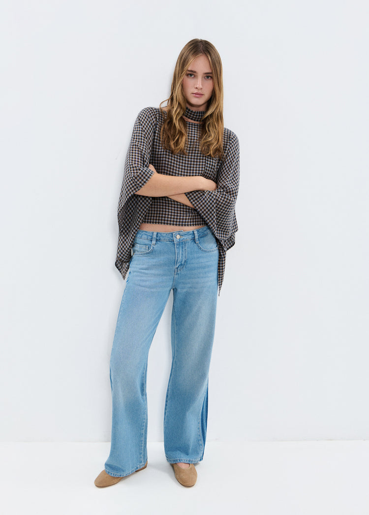 Jeans met zijband