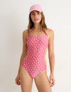 Cut-out swimsuit with metallic thread stars