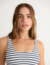 Top bikini ratlla teixida marinera