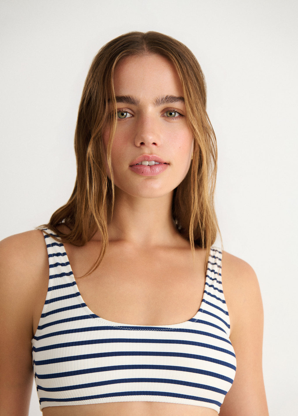 Top bikini ratlla teixida marinera