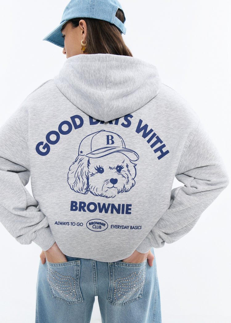 Hoodie met hondenprint