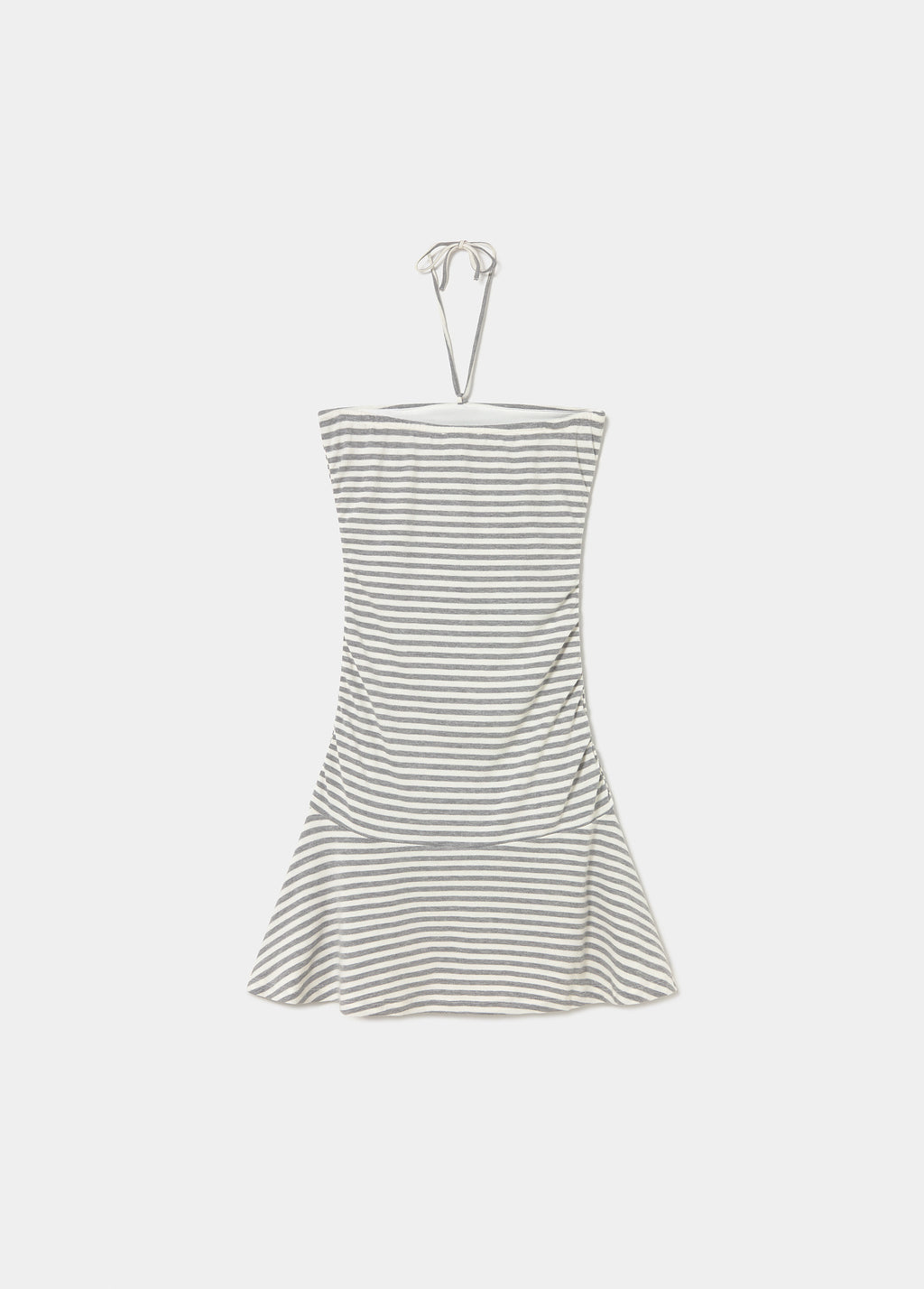 Draped striped dress