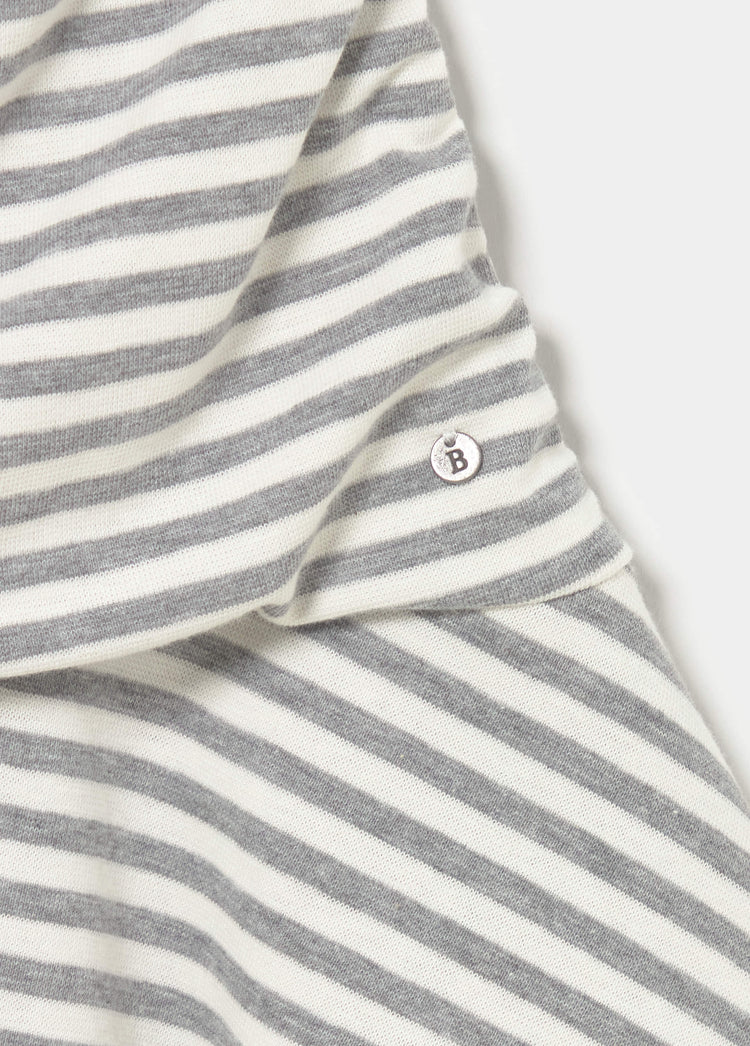 Draped striped dress