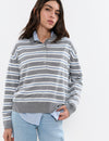 Striped polo sweater