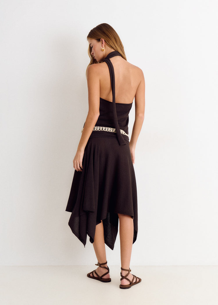 Rok met puntjes in tricot