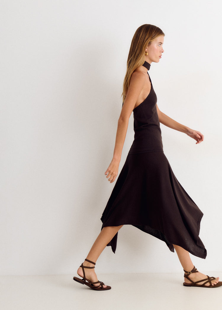 Rok met puntjes in tricot