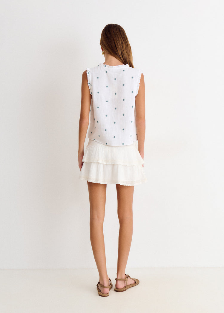 Blusa dobletela bordados