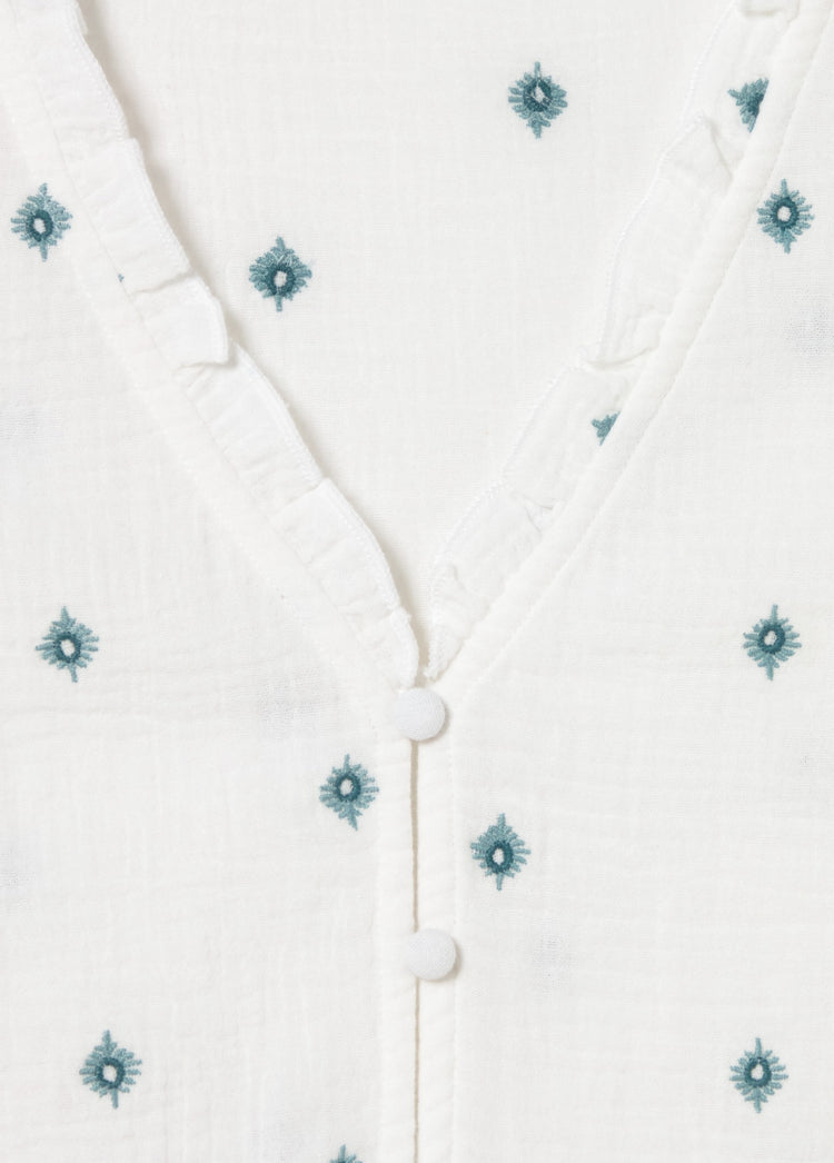 Blusa dobletela bordados