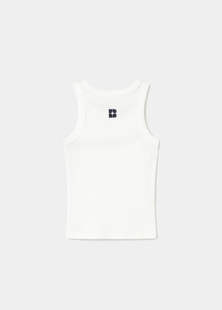 Embroidered logo top