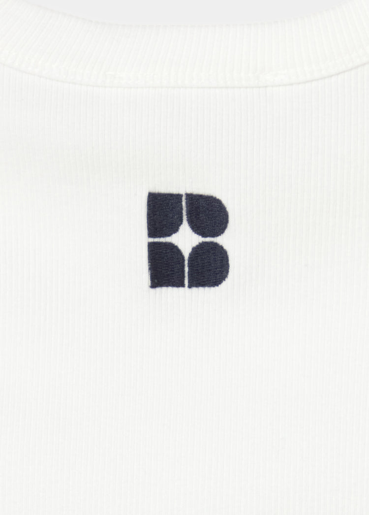 Embroidered logo top
