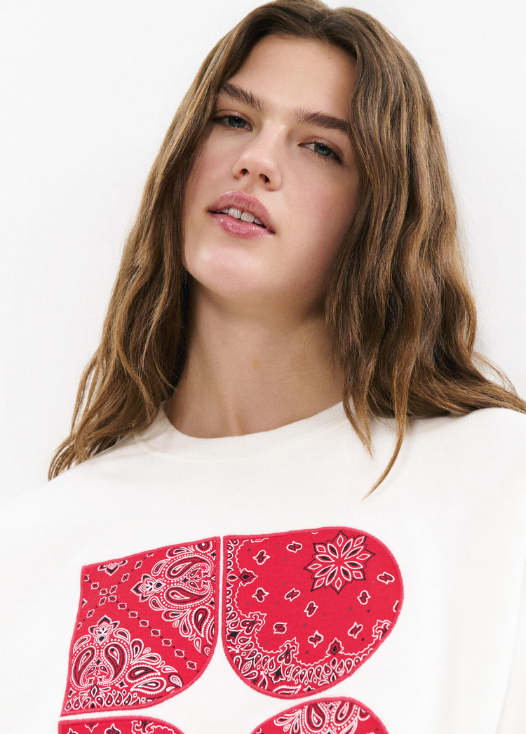 Sweater met geborduurde bandana