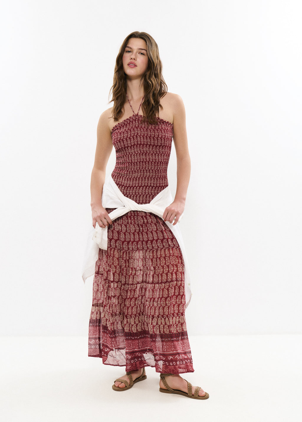 Vestido engomado estampado