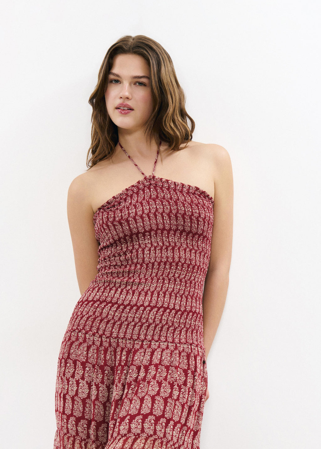 Vestido engomado estampado