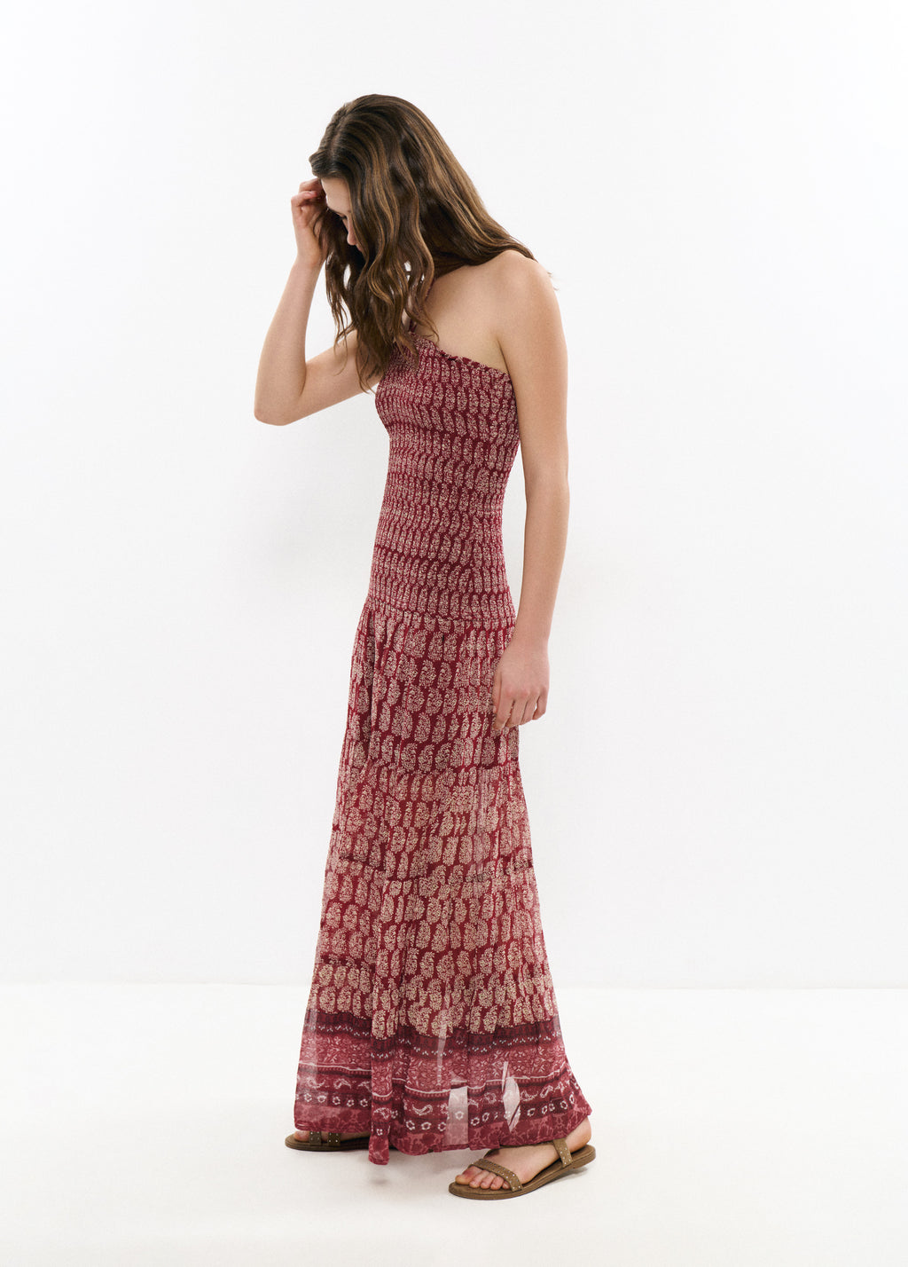 Vestido engomado estampado
