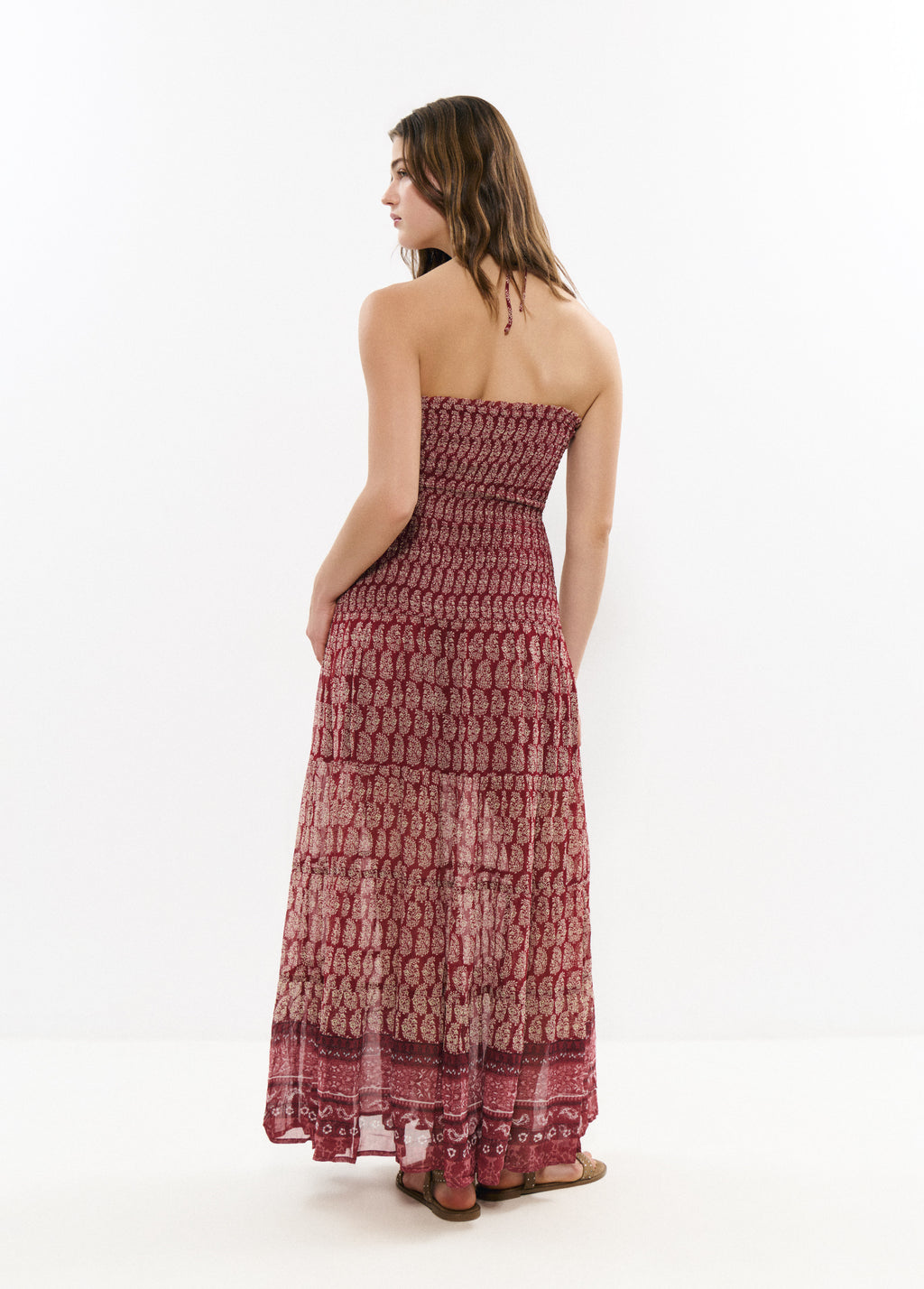 Vestido engomado estampado