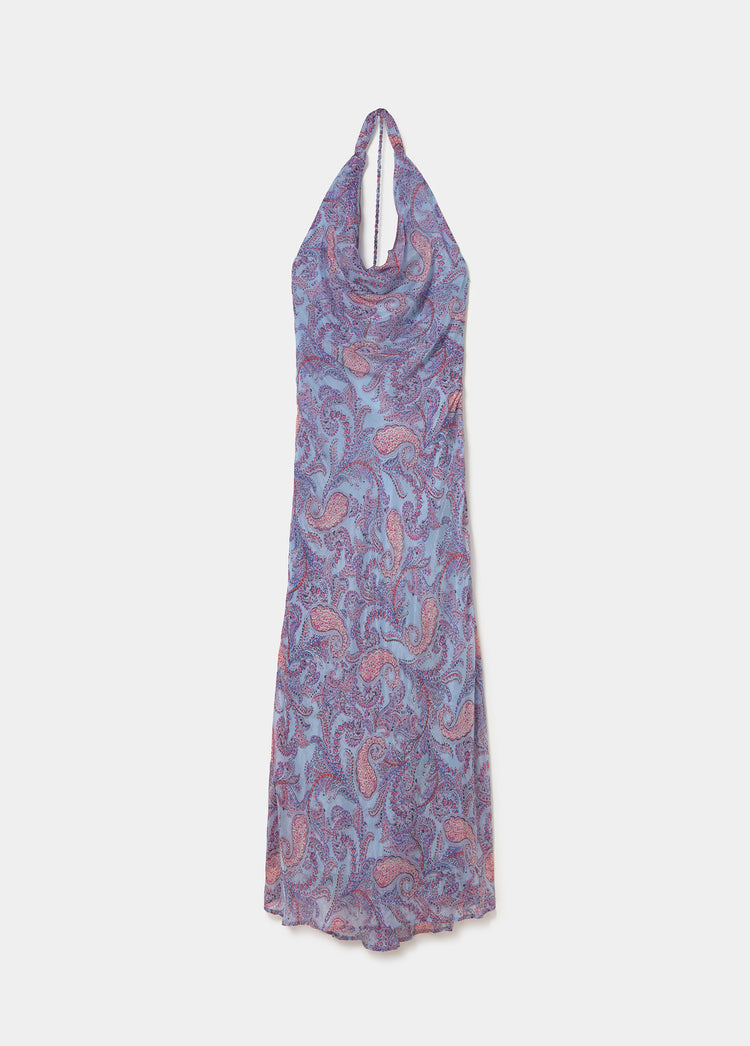 Gedrapeerde jurk met print