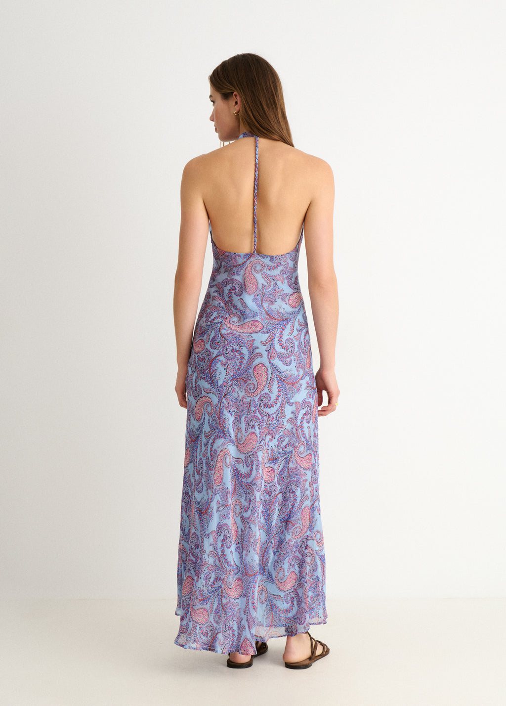 Printed draped dress