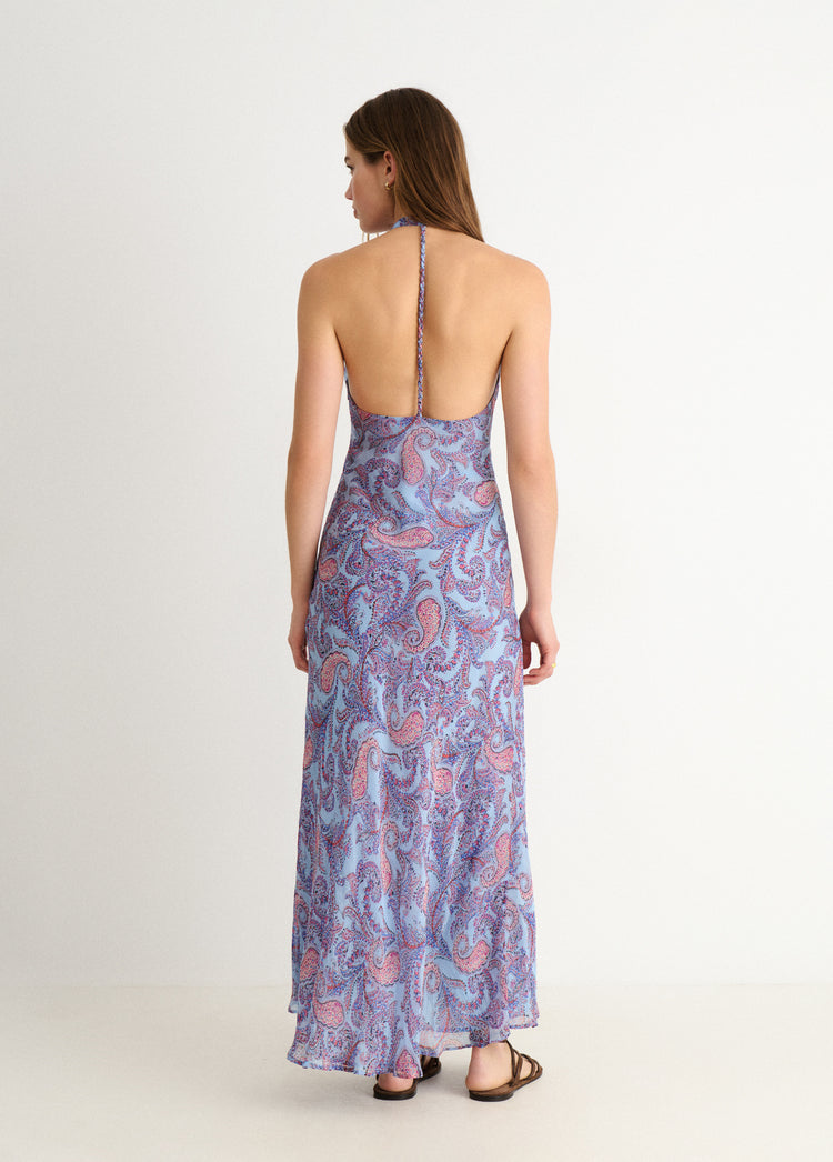Gedrapeerde jurk met print