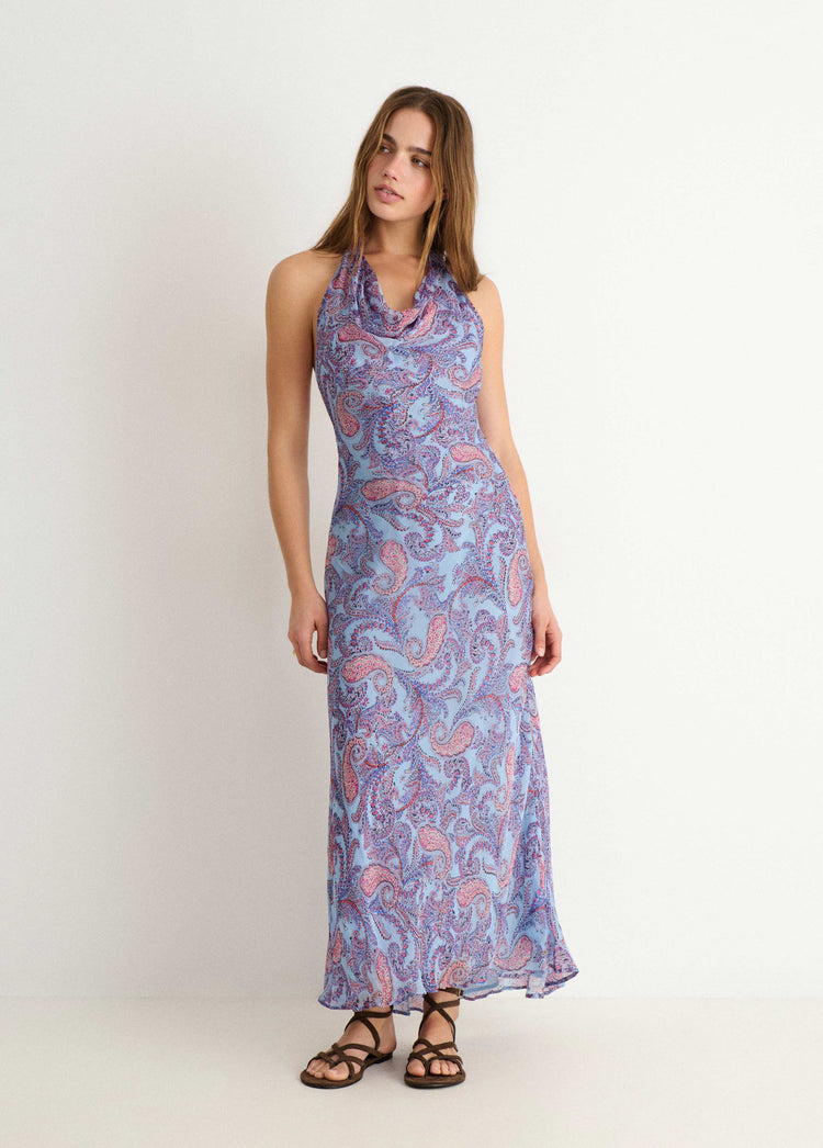 Gedrapeerde jurk met print