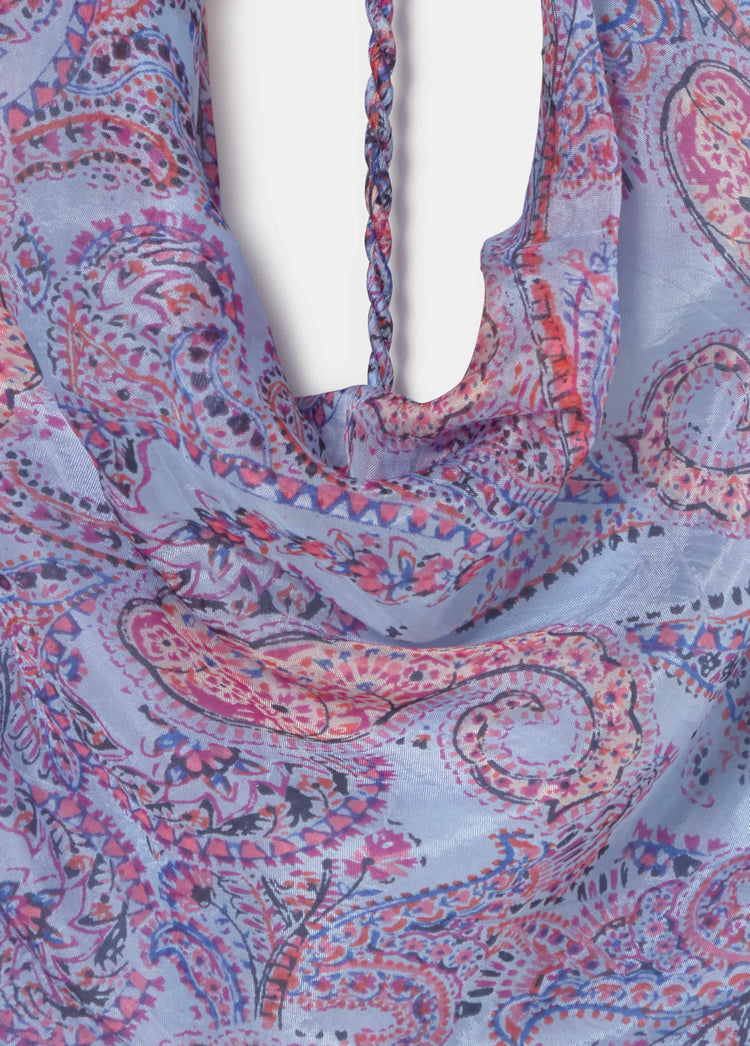 Gedrapeerde jurk met print