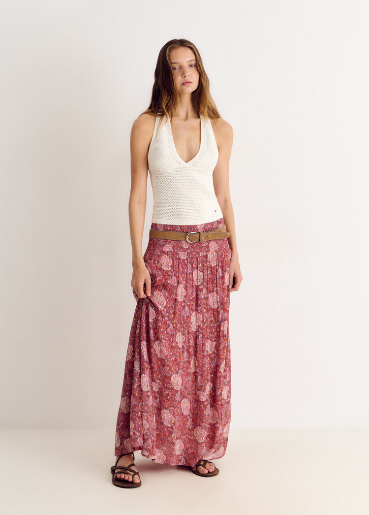 Falda larga smock