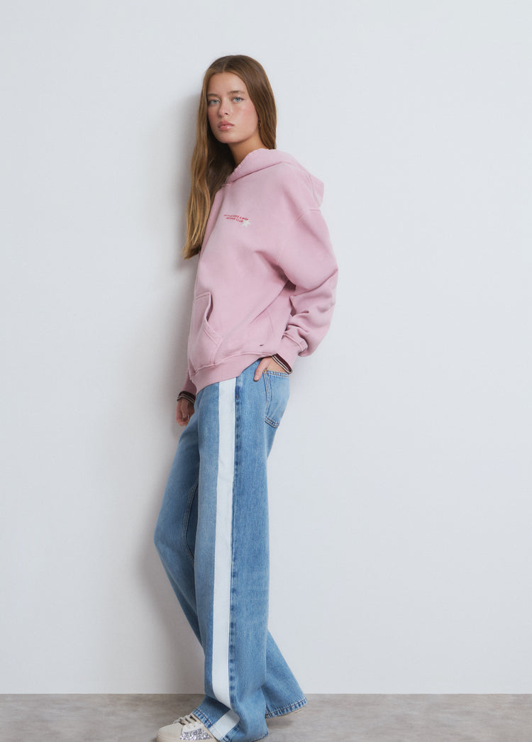 Rechte jeans met zijband
